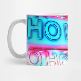 Ho Ho Ho Christmas Pink-Blue Hoho Neon Lights Mug